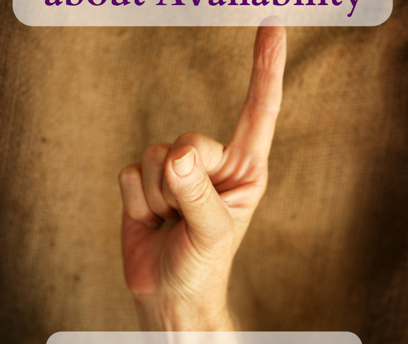 Samuel Teaches Us About Availability